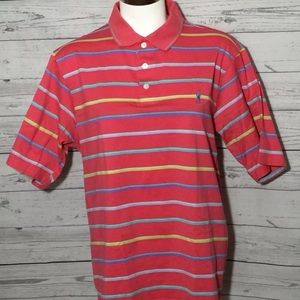 Payne Stewart Short Sleeve Striped Polo Golf Shirt